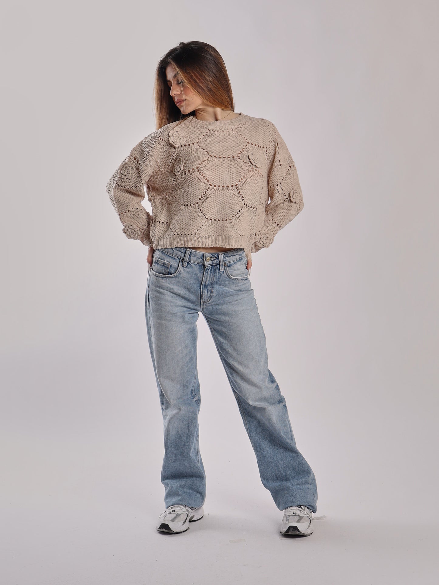 MAGLIONCINO CROP FIORI
